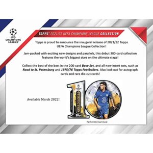 2021-22 Topps UEFA Champions League Soccer Hobby Box (24 Packs/8 Cards: 18 Inserts)