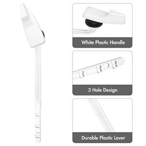 Lydia's Deal Toilet Handle Replacement Kit, Universal Front Mount Toilet Tank Flush Lever Replacement Handle, Toilet Tank Trip Lever, Easy to Install, Toilet Repair Kit, White Plastic