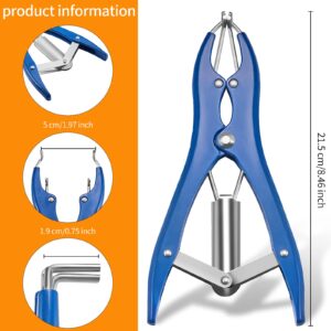 Minatee Balloon Expander Pliers Balloon Stuffing Tool Blue Stainless Steel Balloon Stretcher Sequin Filling Pliers for Filling Balloon Sequins Petals Feathers Home Party Activities (Simple Style)