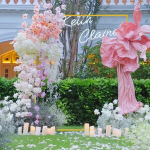 Wedding Arch Backdrop Stand, 6.6x6.6 FT Gold Wedding Arches for Ceremony Square Metal Balloon Arch Stand Garden Arbor Frame for Wedding Birthday Party Baby Shower Photo Booth Background Decoration