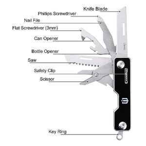 SHIELDON Lileep Multitool Knife, Swiss Style Army Pocket Knife, All in One Tool for Every Day Carry Use