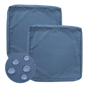 gueglsa outdoor cushion covers replacement 24x22x4,water repellent patio cushion slipcovers, high uv resistant replacement cushion covers, set of 2, blue