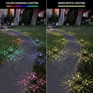 Anordsem 8 Pack Solar Pathway Lights Outdoor, Garden Lights Solar Powered Waterproof, 2 Modes Solar Lights Outdoor Decorative for Garden Lawn Pathway Sidewalk Patio Christmas Yard Decoration