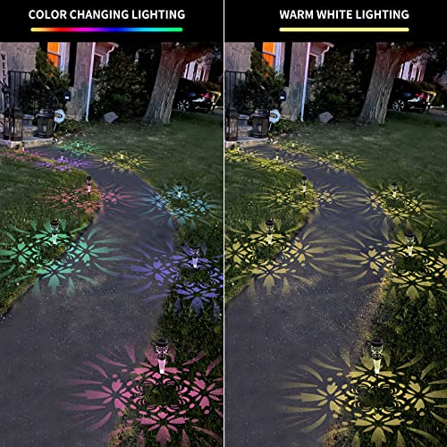 Anordsem 8 Pack Solar Pathway Lights Outdoor, Garden Lights Solar Powered Waterproof, 2 Modes Solar Lights Outdoor Decorative for Garden Lawn Pathway Sidewalk Patio Christmas Yard Decoration