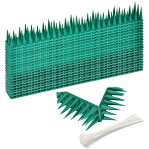 edola bird spikes for outside 20 pack, squirrel cat dog pigeon deterrent, plastic animal defender spikes for fence, keep cats birds away