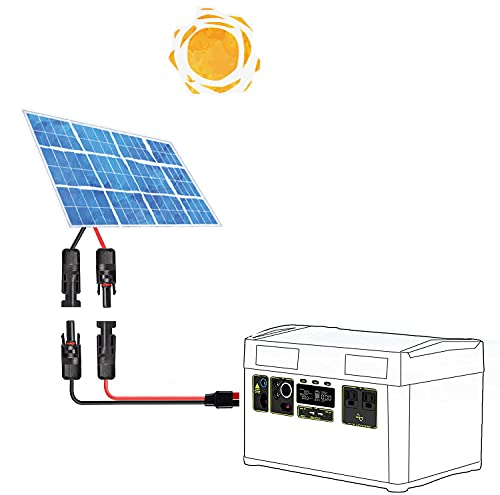 ZHOFONET Anderson Connector,10AWG 2ft Anderson Adapter Power Pole Port,Male and Female Solar Extension Cable Connector Kits for Portable Solar Generator Power Station