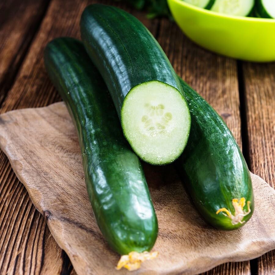 TomorrowSeeds - Tendergreen Burpless Cucumber Seeds - 30+ Count Packet - for 2024 English Cucumbers European Seedless Hothouse Pickle