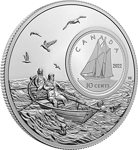 2022 DE Bigger Picture PowerCoin Bluenose 10 Cents The 5 Oz Silver Coin 10 Cents Canada 2022 Proof