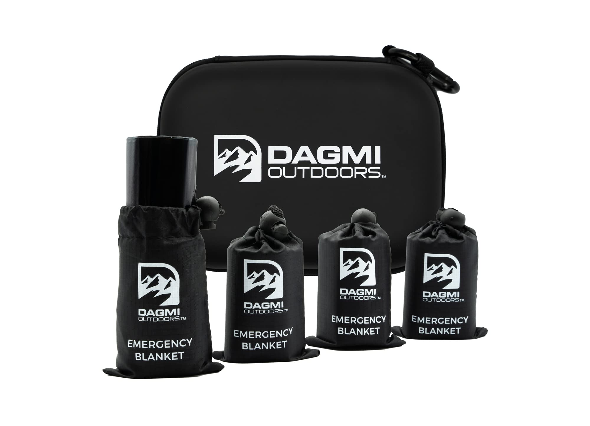 Dagmi Outdoors Emergency Survival Blanket 4 Pack Thermal Mylar Foil Space Blankets for Extreme Cold Weather - NASA Designed - Perfect for Camping, Hiking, Car, Warmth - Outdoor Waterproof Gear