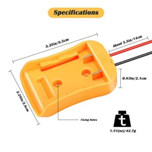 Newly for Dewalt Battery Adapter by Baridwon, Power Wheels Adapter for Dewalt Battery, 2 Kit Power Tools Conversion for 18v 20v 60v Batteries, Upgraded 12AWG Thick Copper Core Wire