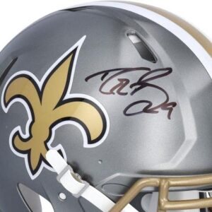 Drew Brees New Orleans Saints Autographed Riddell Alternate Flash Speed Authentic Helmet - Autographed NFL Helmets