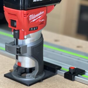 toolcurve guide rail adapter compatible with milwaukee router - made in usa