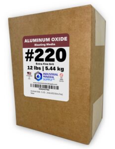 aluminum oxide - 12 lbs - sand blasting abrasive media for sandblasters, sandblast guns and blast cabinets (#220 (extra fine))