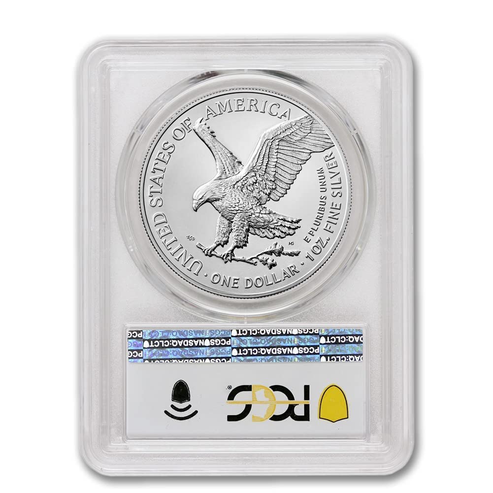 2022 1 oz American Silver Eagle MS-70 (First Strike - Flag Label) $1 MS70 PCGS