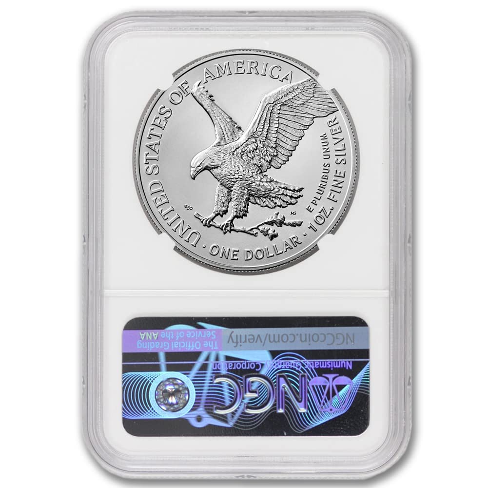 2022 (W) 1 oz American Silver Eagle MS-70 (First Day of Issue - Struck at West Point Mint) $1 MS70 NGC