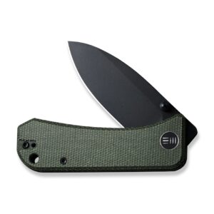 WeKnife Banter Pocket Knife for EDC, Ben Petersen Folding Knife with 2.9”S35VN Blade, Titanium Thumb Stud Opener 2004B (Black)