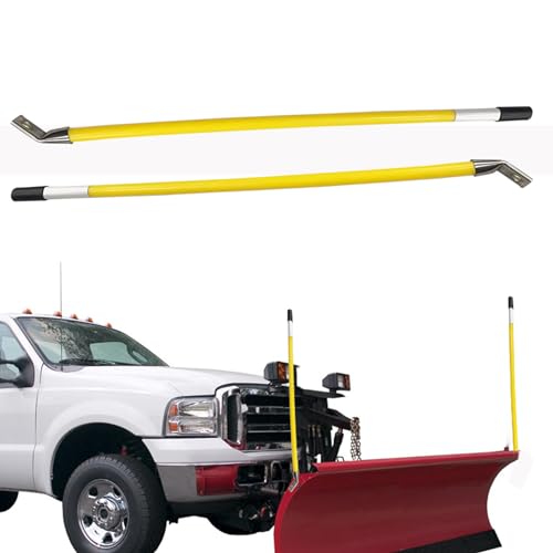 SUONE Snow Plow Blade Mark/Guide Kit Yellow 20 '' /45 Degree Curved Base 304 Connect to The Edge of The Polar Star Plow Mark Plow The Most Blizzard Boss SNO Way West Meyer More Pickup SUV UTV ATV