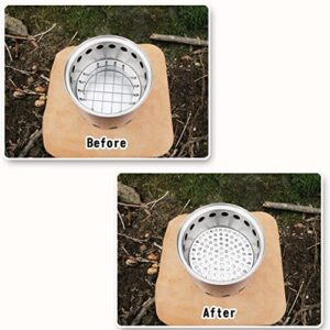 Soramoon Round Fire Grate Accessory for Solo Wood Stove Campfire high Heat Charcoal Plate (for Campfire)