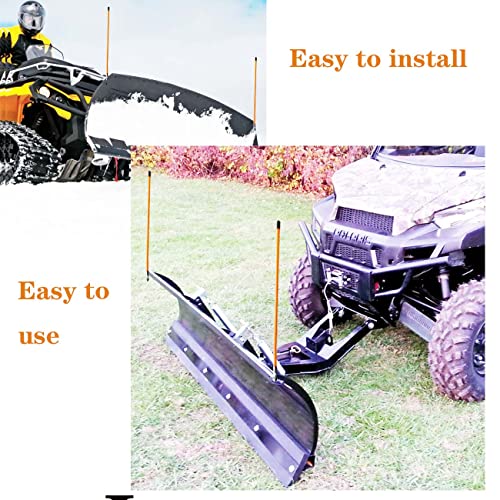 Orange 304 Snow Plow Blade Markers/Guides Kit 24'' Vertical Stud Mount Never Break Stainless Steel Join Fit for Polaris plow Mark The Edge of The Plow Most Blizzard Boss SNO-Way Western Meyer