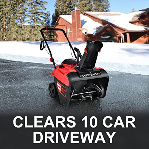 PowerSmart Snow Blower Gas Powered, 21 Inch Single Stage Gas Snow Thrower, 212CC Gasoline Engine Snowblower for Yard