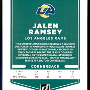 Jalen Ramsey 2021 Donruss Football Base Card #141 Los Angeles Rams NFL