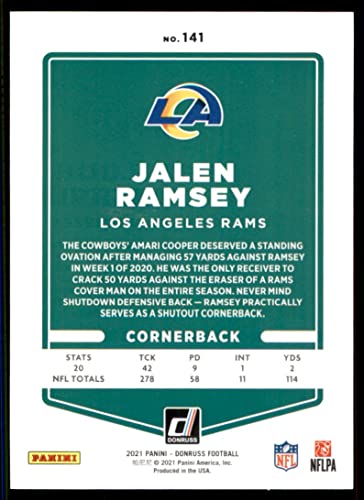 Jalen Ramsey 2021 Donruss Football Base Card #141 Los Angeles Rams NFL