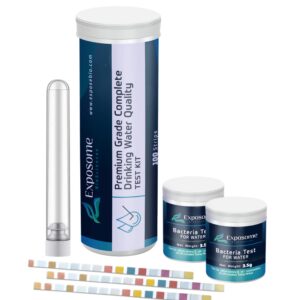 Lab Grade 17 in 1 Drinking Water Test Kit. Detect Multiple Water Chemical Contaminants and Coliform Bacteria in Water. 100 Test Strips + 2 Bacteria Tests. FSA - HSA Reimbursement Eligible