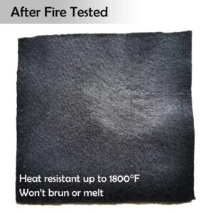 Fireproof Welding Blanket Heat Resistant Carbon Felt Fabric Flame for Smoker Gill Heat Resistant Up to 1800°F 36” x 36” Easy Cut Fire Proof Mat for Glass Blowing Auto Body Repair Camp and Wood stoves