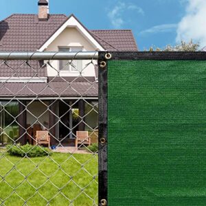 CIELO COLORIDO 8' x 50' Green Fence Privacy Screen, Custom, with Bindings, Heavy Duty for Gardens,Backyard, Patio, Construction Project, Outdoor Events,Professional Manufacturer.