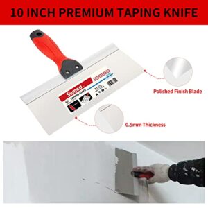 Drywall Hand Tool Kit,Stainless Steel Putty Knife Set Including Joint Knife Taping Knife Paint Scraper Mud Pan