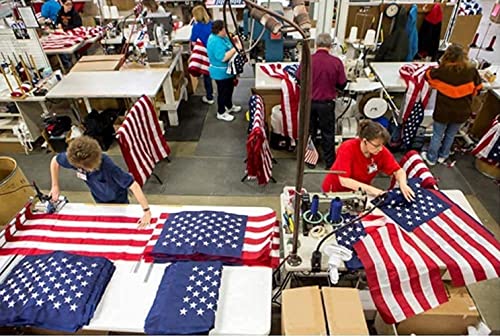 The Top 4x6 ft American Flag for Outside, Deluxe Made USA Flag, Longest Lasting, Heavy Duty 420D Nylon, Embroidered Stars, Sewn Stripes, Brass Grommets, The Best US Outdoor Flags