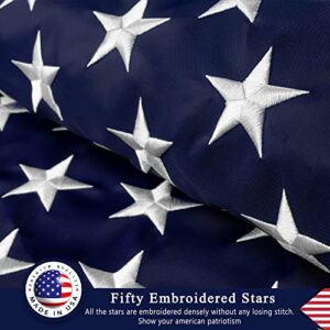 The Top 4x6 ft American Flag for Outside, Deluxe Made USA Flag, Longest Lasting, Heavy Duty 420D Nylon, Embroidered Stars, Sewn Stripes, Brass Grommets, The Best US Outdoor Flags