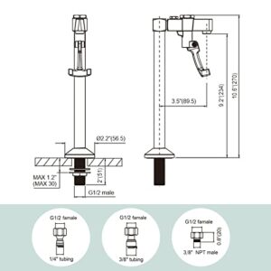 Glass Filler, iVIGA Deck Mount Glass Filler Faucet Glass Filling Station Water Station G1/2" Male Shank with Adapter for Hotel Restaurant Bar Dining Hall