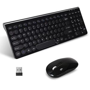 yxlili wireless keyboard and mouse combo quiet keyboard and mouse set ergonomic low profile cordless keyboard and optical wireless mice with numeric keypad for computer laptop windows desktop pc mac