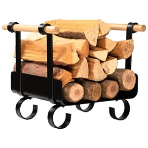 lifeety small firewood rack 17 inches heavy duty fire wood holder