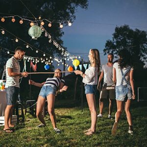 Espird Metal String Light Poles for Outdoor 2 Pack,10 Feet Outside Pole, Backyard Patio Light Poles for Parties Bistro Wedding,