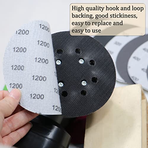 Aewio 30PCS 5 inch No Hole #240-#3000 Wet Dry Sanding Discs 240 320 400 600 800 1000 1200 1500 2000 3000 Grit Sandpaper Compatible for Random Orbital Sanders (#240-#3000 10Kind Grit Each 3PCS)