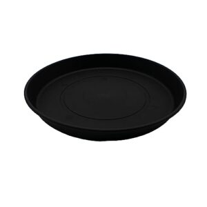 The HC Companies 8.5 Inch Round Prima Plastic Plant Saucer - Indoor Outdoor Plant Trays for Pots - 8.90 Inchx8.90 Inchx1.02 Inch in Black