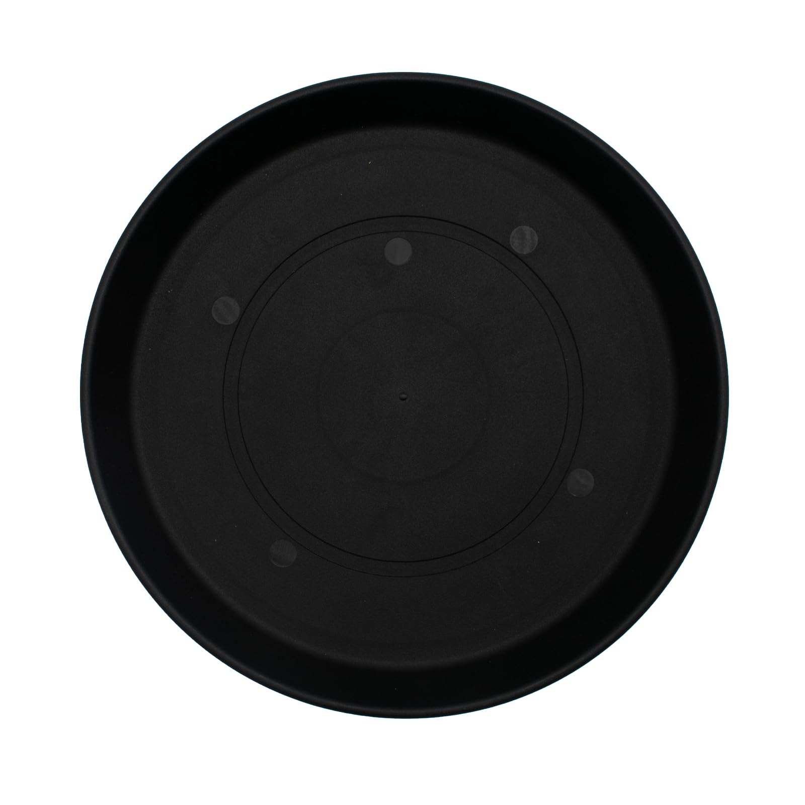 The HC Companies 10.5 Inch Round Prima Plastic Plant Saucer - Indoor Outdoor Plant Trays for Pots - 10.63 Inchx10.63 Inchx1.26 Inch in Black