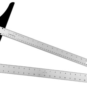 Ludwig Precision Standard DIYer Builders Tool Set - with 18-in T-Square and 24-in Center-Finder Straight Edge Ruler