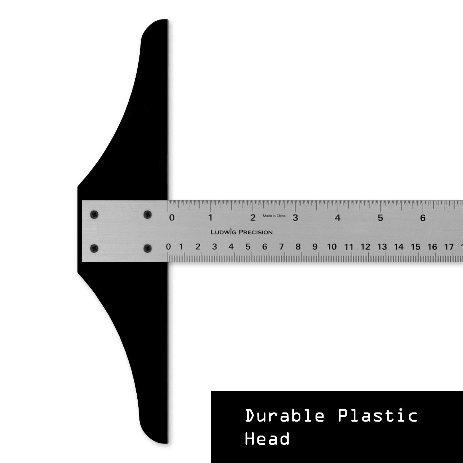 Ludwig Precision Standard DIYer Builders Tool Set - with 18-in T-Square and 24-in Center-Finder Straight Edge Ruler