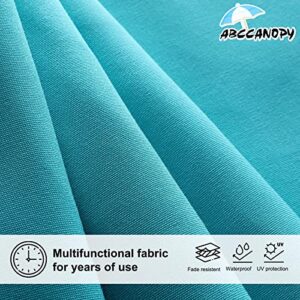 ABCCANOPY 10x13ft Patio Umbrella - Large Windproof Cantilever Umbrella with 360-degree Rotation,Outdoor Offset Rectangle Umbrella for Backyard Garden Deck Pool, Turquoise