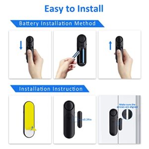 AKOYU Door Alarm Sensor 4in1 - Door Alarms for Kids Elderly Safety , 120 dB Window Alarm Sensors, 4 Modes Open Alarm/Close/Dingdong/Reminder Burglar Alarm for Home Safety Travel Office Shop (2 Pack)