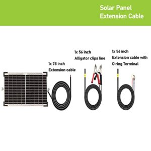 10 Watt 12V Solar Panel Kit Battery Maintainer Trickle Charger+10A 12V/24V PWM Solar Charge Controller+ Adjustable Solar Panels Mount Rack Bracket (10 Watt with Accessories)