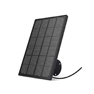 lucksun solar panel for outdoor security camera, waterproof solar panel with 10ft micro-usb cable, 5v1a continuously power for rechargeable battery camera, adjustable wall mount (no camera)