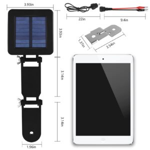 folwerpk 6-Volt Solar Panel for Deer Feeder with an Adjustable Mounting Bracket and Alligator Clips - Waterproof Solar Power Charger Compatible with 6V Game Feeder Timer and Rechargeable Batteries