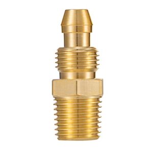 Breezliy Premium Solid Brass 2PCS Reusable Replacement Fitting For 1/4-Inch ID Hose,1/4-Inch NPT Rigid