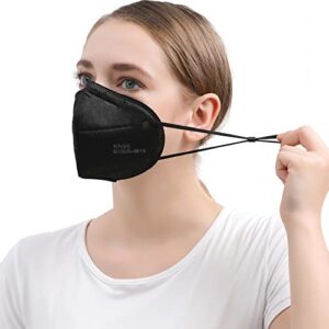 mystcare kn95 face mask 50 pack (black)