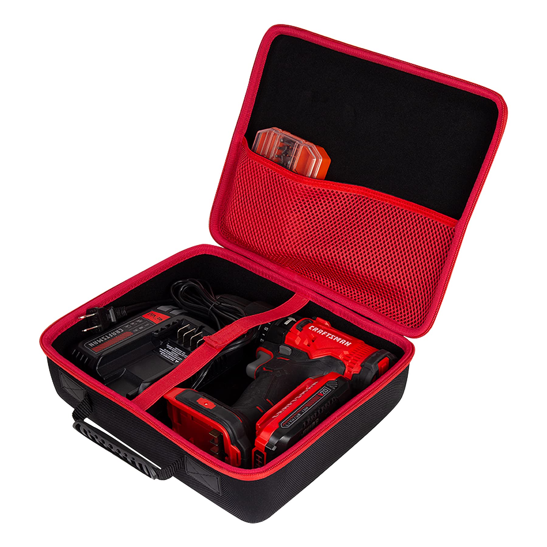 Khanka Hard Storage Case Replacement for CRAFTSMAN V20 Cordless Drill/Driver Kit (CMCD700C1/CMCD701C2/CMCD710C1/CMCD711C2/CMCD711D1), Case Only