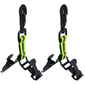yingzhao 2 pieces firefighter glove strap safety glove holder glove clips glove belt clip for work firefighter rescue（green）